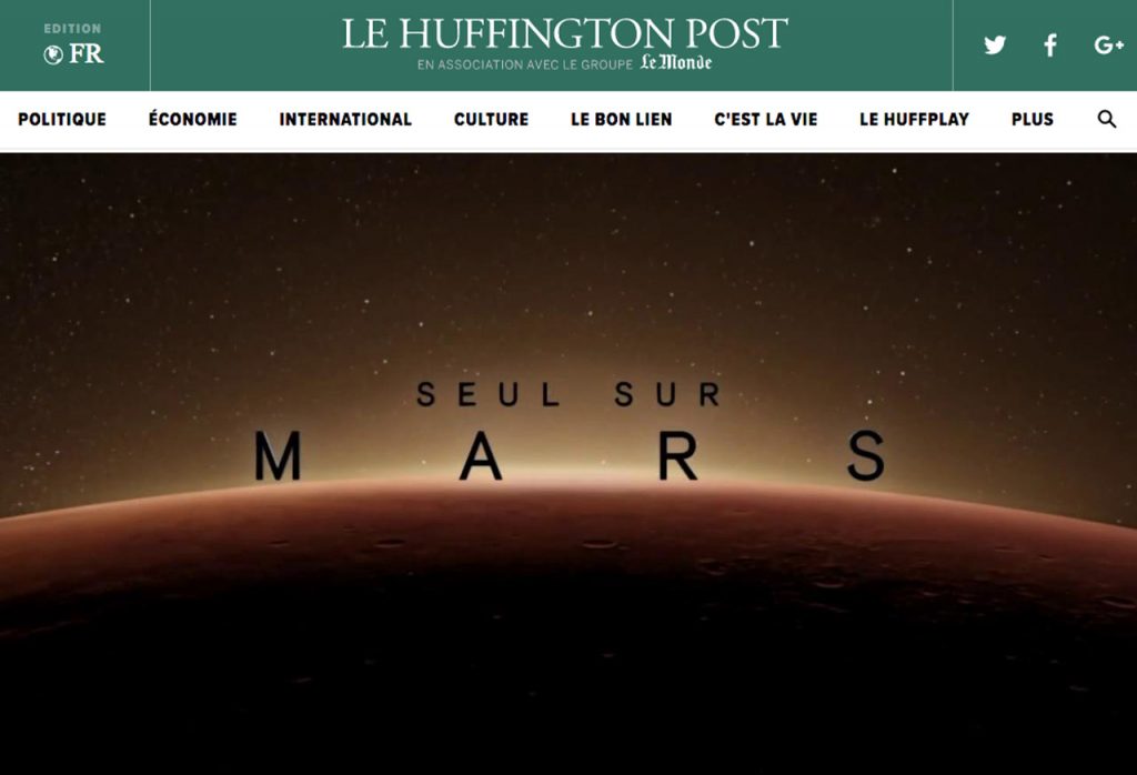 SEUL SUR MARS ou « A la gloire de la connaissance, de l’esprit de débrouille et de la persévérance » | Huffington Post | Ce que la SF nous dit sur demain