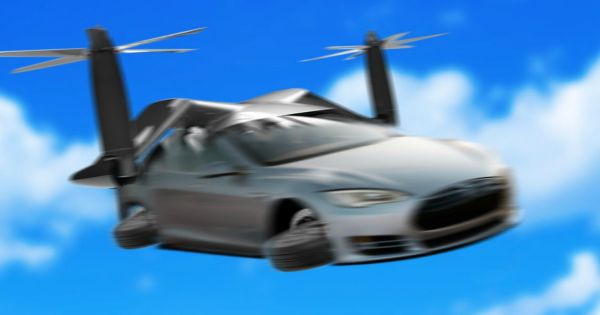 Futurism.com : The Next Era of Tesla: Meet The Model F Autonomous Flying Car